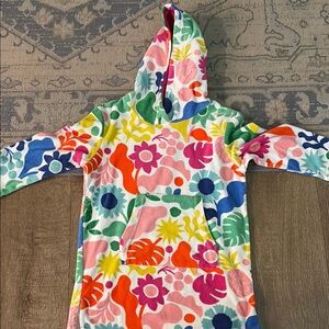 Colorful Floral Hooded coverup